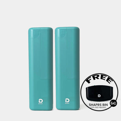 DIAVY Two Pen & Needle Case Bundle + Free Sharps Bin